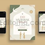 دانلود مجموعه لایه باز قالب اینستاگرام جشن رمضان Eid Mubarak Flyer