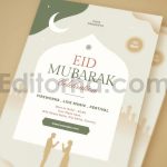 دانلود مجموعه لایه باز قالب اینستاگرام جشن رمضان Eid Mubarak Flyer