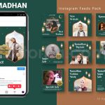 دانلود مجموعه 10تایی لایه باز قالب اینستاگرام رمضان Ramadhan - Instagram