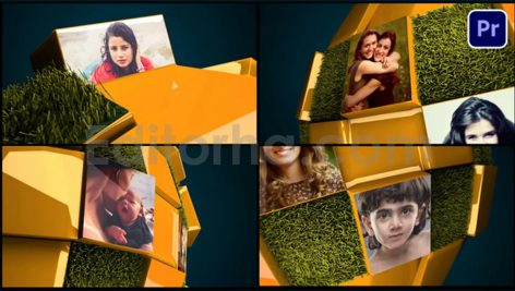 دانلود پروژه آماده پریمیر: اسلایدشو سه بعدی با تم سبزه و چمن Holiday Slideshow