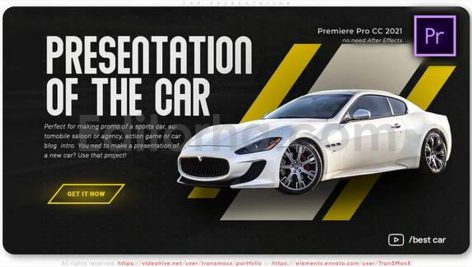 دانلود پروژه آماده پریمیر: اسلایدشو معرفی ماشین با موسیقی Car Presentation