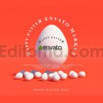 دانلود پروژه آماده پریمیر: لوگو موشن تخم مرغ رنگی عید Happy Easter Logo V2