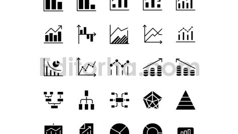 دانلود مجموعه ۲۵تایی آیکون چارت و نمودار Charts Diagrams Icons Pack