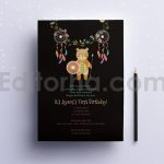 دانلود فایل لایه باز کارت دعوت تولد ساده کودکانه Birthday Party Invitation