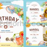 دانلود فایل لایه باز کارت دعوت تولد تم تابستانی birthday invitation card
