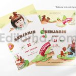 دانلود فایل لایه باز کارت دعوت تولد با تم سرزمین شکلاتی birthday invitation card