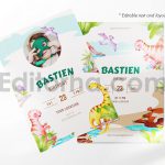دانلود فایل لایه باز کارت دعوت تولد با طرح دایناسور birthday invitation card