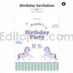 دانلود فایل لایه باز کارت دعوت تولد تم سیرک birthday invitation card