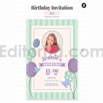 دانلود فایل لایه باز کارت دعوت تولد تم سیرک birthday invitation card