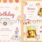 دانلود فایل لایه باز کارت دعوت تولد تم پارک تفریحی birthday invitation card