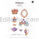 دانلود فایل لایه باز کارت دعوت تولد دخترونه birthday invitation card