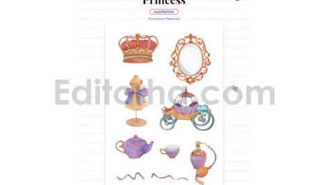 دانلود فایل لایه باز کارت دعوت تولد دخترونه birthday invitation card
