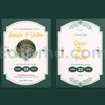 دانلود لایه باز کارت دعوت عروسی زیبا Elegant Wedding Invitation Template