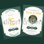 دانلود لایه باز کارت دعوت عروسی زیبا Elegant Wedding Invitation Template