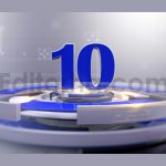 فوتیج شمارش معکوس آبی رنگ با طراحی مدرن برای شروع برنامه‌های خبری