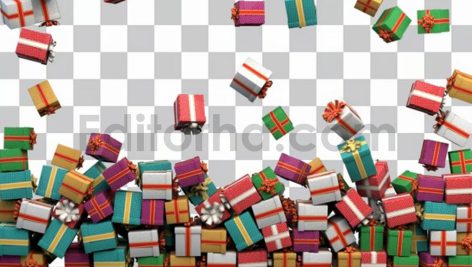 فوتیج آلفا سقوط جعبه های کادو