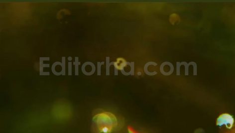 فوتیج حرکت آهسته از گوی‌های طلایی انتزاعی در پس‌زمینه سبز