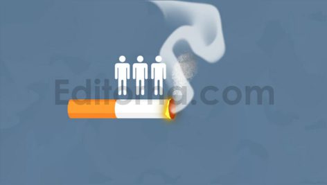 فوتیج انیمیشن سه بعدی مرگ و سیگار