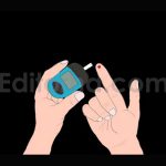 فوتیج انیمیشن دستگاه تست قند خون