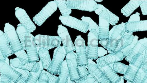 فوتیج آلفا ترانزیشن بطری پلاستیکی آب