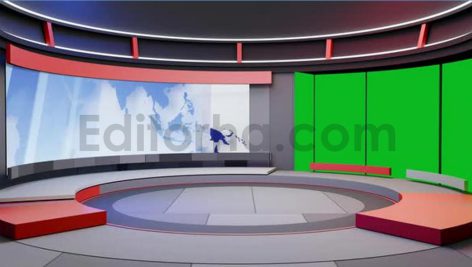 فوتیج پرده سبز استودیو مجازی خبر