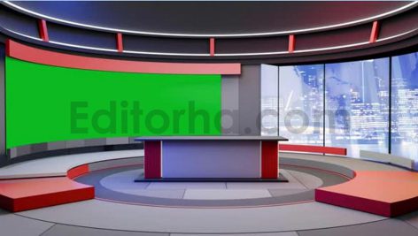 فوتیج پرده سبز استودیو مجازی خبر