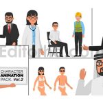 دانلود پروژه آماده افترافکت: مجموعه انیمیت شده کاراکترها با امکان تغییر لباس