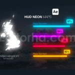 دانلود پروژه آماده افترافکت: پکیج نقشه‌های مدرن HUD با درخشش نئون