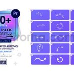 دانلود پروژه آماده پریمیر: پکیج 70تایی فلش انیمیشن Arrow Pack Mogrt