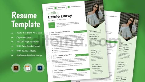 دانلود فایل لایه باز رزومه خلاقانه Audience Creative Resume & CV Template