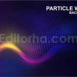 دانلود بک گراند انتزاعی رنگی موج دار particle wave background