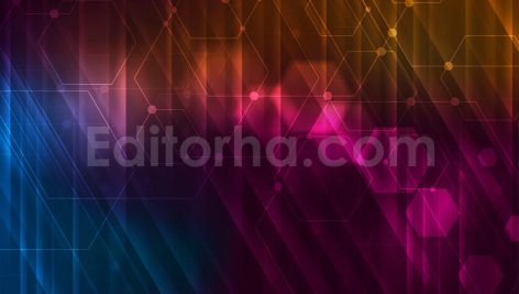 دانلود بک گراند انتزاعی طرح شش ضلعی درخشان رنگارنگ