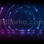 دانلود بک گراند انتزاعی نور نئونی آبی و بنفش