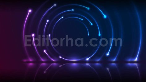 دانلود بک گراند انتزاعی نور نئونی آبی و بنفش