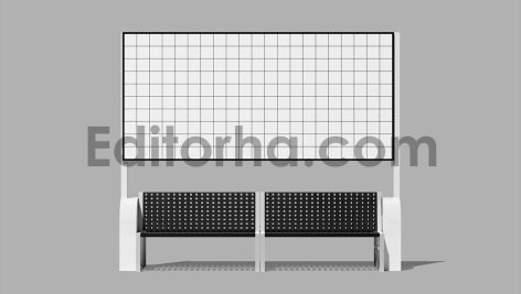 موکاپ بیلبورد تبلیغاتی روی نیمکت5