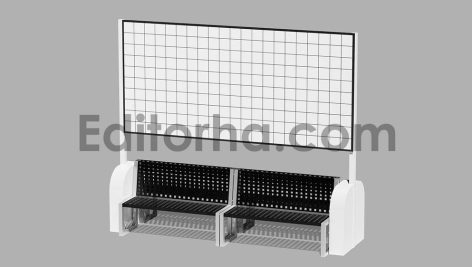 موکاپ بیلبورد تبلیغاتی روی نیمکت6