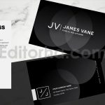 دانلود لایه باز کارت ویزیت مشکی و مینیمال Black Clean Business Cards