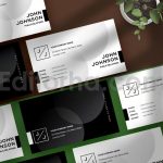 دانلود لایه باز کارت ویزیت مشکی و مینیمال Black Clean Business Cards