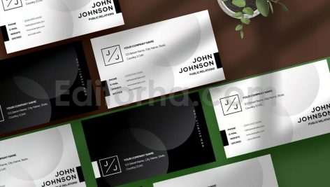 دانلود لایه باز کارت ویزیت مشکی و مینیمال Black Clean Business Cards