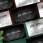 دانلود لایه باز کارت ویزیت مشکی و مینیمال Black Clean Business Cards