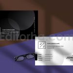 دانلود لایه باز کارت ویزیت مشکی و مینیمال Black Clean Business Cards