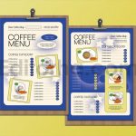 دانلود لایه باز منو آبی کافه Blue Food Menu Coffee Shop