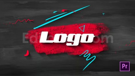 دانلود پروژه آماده پریمیر: نمایش لوگو Brush Scribble Logo