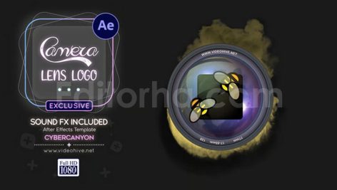 دانلود پروژه آماده افترافکت: لوگوی لنز دوربین Camera Lens Logo