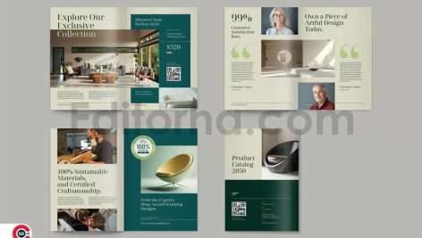 دانلود فایل لایه باز کاتالوگ مبل و صندلی Catalog Brochure Template Design