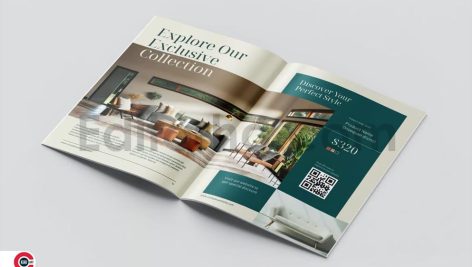 دانلود فایل لایه باز کاتالوگ مبل و صندلی Catalog Brochure Template Design