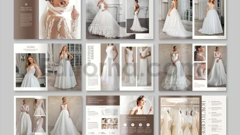 دانلود فایل لایه باز کاتالوگ لباس عروس Catalog Template