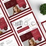 دانلود فایل لایه باز رزومه با تم قرمز clean red resume
