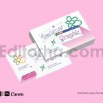 دانلود لایه باز کارت ویزیت رنگی مدرن خلاقانه Colorful Creative Modern Business Card