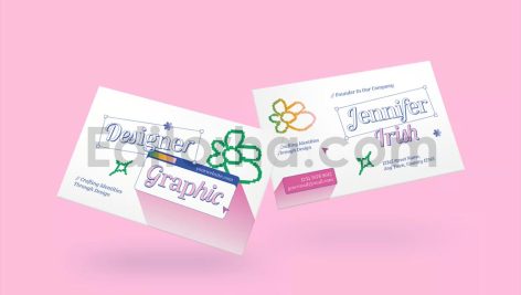 دانلود لایه باز کارت ویزیت رنگی مدرن خلاقانه Colorful Creative Modern Business Card